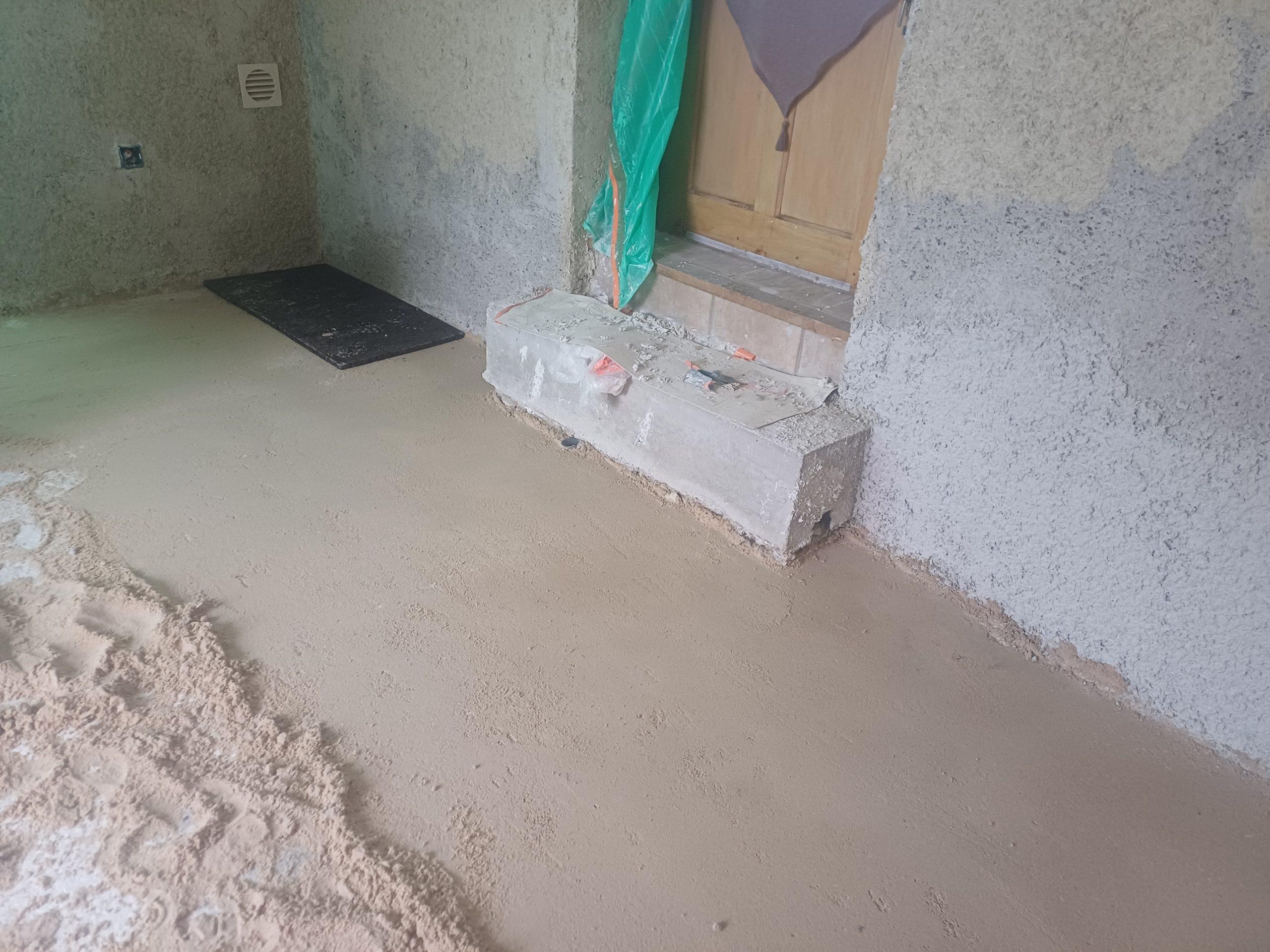Dalle à la chaux travaux